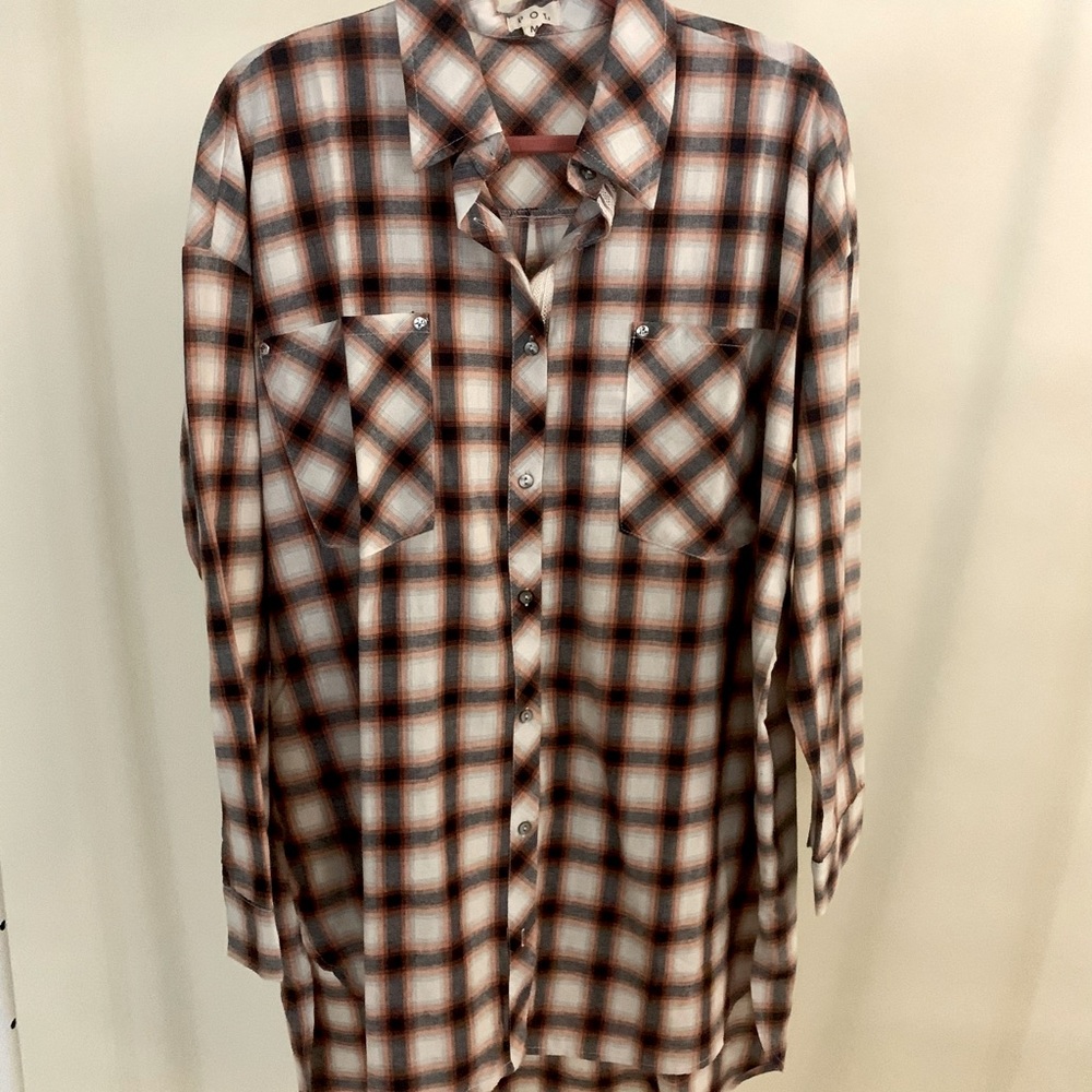 Oversized Plaid Dress
